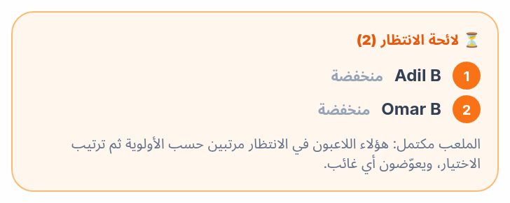 لائحة الانتظار مرتبة حسب الأولوية